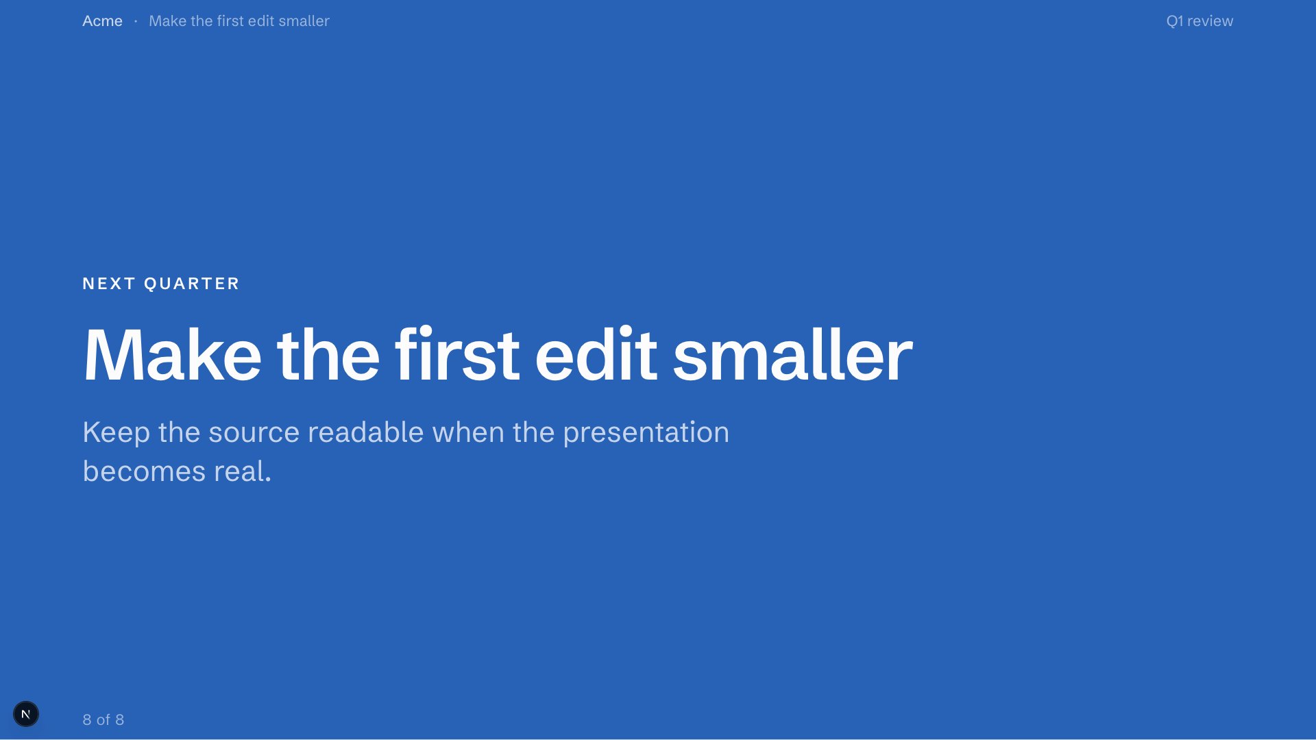 Example Deckard slide