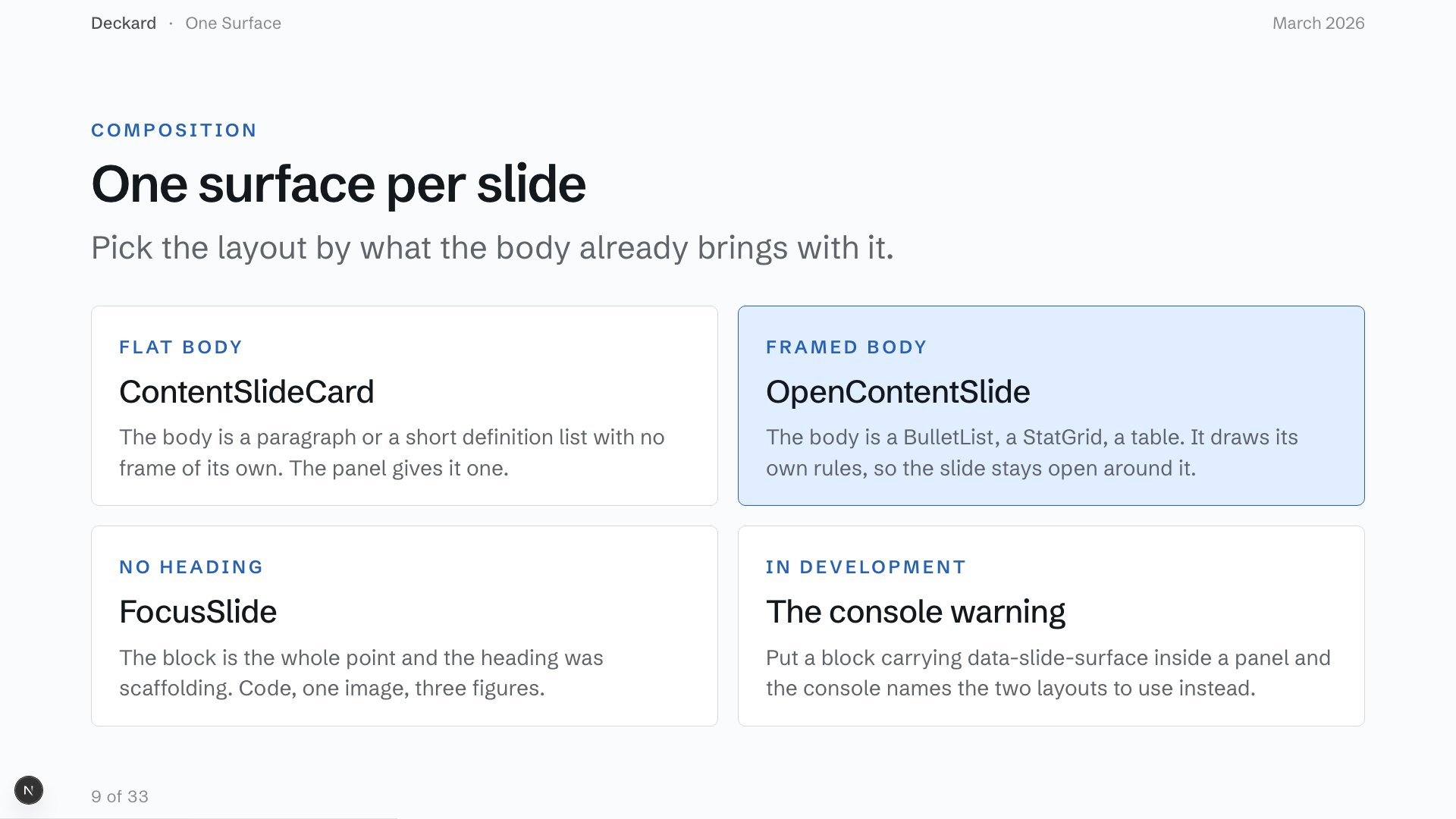 Option comparison slide preview